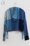 YANYAN KNITS Checked Stand Collar Pullover YYK-YYW23-0173-LAN Blue YYK-YYW23-0172